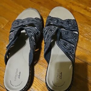 Collection B Black Comfort Sandals